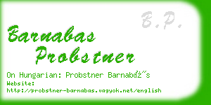 barnabas probstner business card